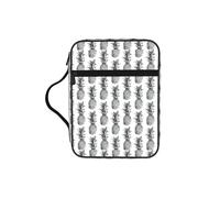 VCzsdff Tropical Theme Pineapple Fruit Pattern Printed Scripture Storage Bag, Water Resistant Stationery Holder, Church Worship Study Case
