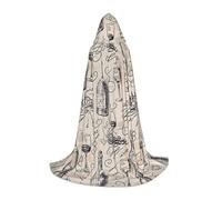 VCzsdff Wine And Grape Field Gothic Medieval Hooded Cape For Teenagers Cosplay Costume Renaissance Fair Stage Theater Robe