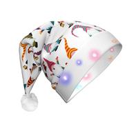 VCzsdff Xmas Funny Gnomes Plush Santa Hat With Led Lights, Light Up Christmas Hat, Flashing Funny Christmas Hats Adult