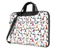 VCzsdff Xmas Funny Gnomes Print Shockproof Laptop Bag Heavy Duty Oxford Cloth Shoulder Case Padded Computer Briefcase For Travel