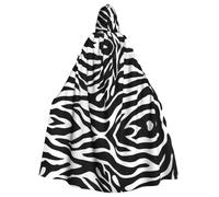 VCzsdff Zebra Print Printing Carnival Party Supplies,Adult Economic Hooded Cloak,Hooded Cloak 57.8 Inches Length For Halloween