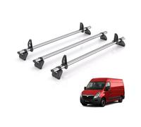 Vd Rhino Kammbar Fleet 3 Bars Roof Rack For The Vauxhall Movano 2010-2021 Only Suitable For H1/h2 Roof Height Models
