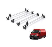 Vd Rhino Kammbar Pro 4 Bars Roof Rack For The Vauxhall Movano 2010-2021 Only Suitable For H1/h2 Roof Height Models