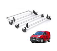 Vd Rhino Kammbar Pro & Roller 3 Bars Roof Rack For The Fiat Doblo 2010-2022 Only Fits Barn Doors