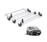 Vd Rhino Kammbar Pro & Roller 3 Bars Roof Rack For The Fiat Doblo 2022+ Only Fits Short (L1) Wheelbase