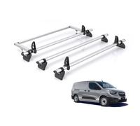 Vd Rhino Kammbar Pro & Roller 3 Bars Roof Rack For The Vauxhall Combo 2018+ Only Fits Long (L2) Wheelbase