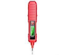 VD807 NVC Intelligent Digital Voltage Tester for AC Live Wire Detection with Non- Voltage Sensing, Dual-Color LCD, Sound & Light Al(RED)