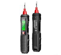 VD807 NVC Intelligent Digital Voltage Tester for AC Live Wire Detection with Non- Voltage Sensing, Dual-Color LCD, Sound & Light Al(Black)