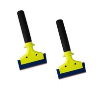 VDAMTPOGZ Compatible For FOSHIO Clean Squeegee For Car Windshield Water Removal Kitchen Glass Window Soft Rubber Blade Ice Scraper(5-In long handle x2)
