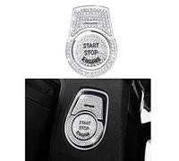 VDARK Replacement for BMW Engine Cover Crystal Start Button Cover with Ring, Interior Bling Accessories, Replacement for BMW 3 Series 3GT 4 5 6 7 Series X1 X2 X3 X4 X5 X6 X6M M2 M3 M4 M5 M6, Silber