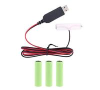Vdaxvme 1.5V Battery LR6 Battery Eliminators USB Power Supply Cable Replace For Radio Electric Toy Clock LED Strips Household Batteries