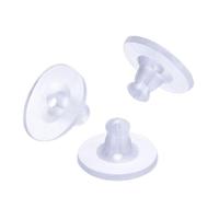 Vdaxvme 100 x Silicone Earring Clasps, Soft, Transparent Ear Safety Back Pads, Backstoppers, Ball Clutch Stopper, Replacement for Fishing Hooks