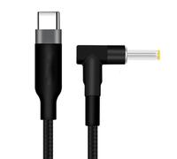Vdaxvme 100W USB C Male to 5.5x1.7MM Notebook Charging Cable for Laptop Users Black Woven Texture Efficient Charging Solution