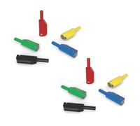 Vdaxvme 10pcs 2mm Stackable Jacketed Banana Plugs Replacement Safety Fully Insulated Solderless Screw Mount Terminals Test Lead Connectors