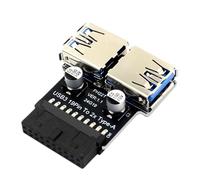 Vdaxvme 19 Pin to Double USB Adapter Ports, Connectors, Motherboards, 19/20 Pin to USB 3.0 Riser, Convert Internal Extension of the Board