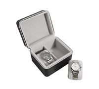 Vdaxvme 2/8/12 Slot Leather Watch Box Display Case Organiser Jewellery Storage Holder Portable Travel Zip Watch Display Case Watch Box for Men, one size, As described