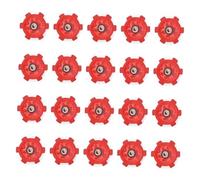 [Vdaxvme] 20pcs Nonslip Golf Shoes Pin Screw Type Nail Golf Spikes Replacement Stud Fast Twist Turn Non Slip Spike Pin Fast Twist Turn, red, L~XL A