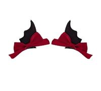 Vdaxvme 2Pcs Funny Bat Wing Hairpin Hair Barrette Hair Bow Headpieces Halloween Hair Clip Barrette Headwear Hair Accessories