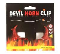 Vdaxvme 2Pcs Funny Devil Horn Hairpin Hair Barrette Hair Bow Headpieces Halloween Hair Clip Barrette Headwear Hair Accessories
