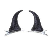 Vdaxvme 2Pcs Funny Devil Horn Hairpin Hair Barrette Hair Bow Headpieces Halloween Hair Clip Barrette Headwear Hair Accessories