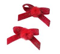 Vdaxvme 2Pieces Sweet Bowknot Hair Clip Lazy Plaids Hairpin Duckbill Hairclip Barrettes for Women Side Bangs Hair Styling Tool