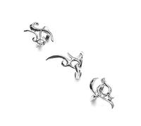 Vdaxvme 3 Pieces/Set Punk Exaggerate Irregular Opening Daily Fingertips Protection Nail Rings Sets for Women Party Jewellery Fingernail Rings Set Jewellery Silver for Women