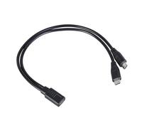 Vdaxvme 30cm/12inch Type C Female to Double Type C Male Y Splitter Charging Cable for Smartphone, Tablet, Headphone, Gaming Console, Digital Products