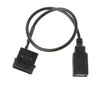 Vdaxvme 30cm PC Internal 5V 2-Pin IDE Molex To USB 2.0 Type A Female Power Adapter Cable
