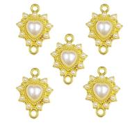 [Vdaxvme] 5 Count Geometric Charm Jewelry Making Necklace Pendant Alloy Jewelry and Handmade Craft Accessories Texture for Artistic Necklace Pendant, フリーサイズ