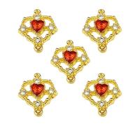 [Vdaxvme] 5 Count Geometric Charm Jewelry Making Necklace Pendant Alloy Jewelry and Handmade Craft Accessories Texture for Artistic Necklace Pendant, フリーサイズ