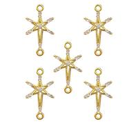 [Vdaxvme] 5 Count Geometric Charm Jewelry Making Necklace Pendant Alloy Jewelry and Handmade Craft Accessories Texture for Artistic Necklace Pendant, フリーサイズ