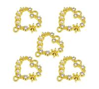 [Vdaxvme] 5 Count Geometric Charm Jewelry Making Necklace Pendant Alloy Jewelry and Handmade Craft Accessories Texture for Artistic Necklace Pendant, フリーサイズ