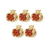 [Vdaxvme] 5 Zircon Stones Cherry/Pomegranate Charm Necklace Fruit Shaped Pendant Jewelry Making Accessories Charms