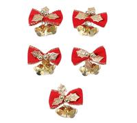 Vdaxvme 5PCS Christmas Glitter Mistletoe Jingle Bells Side Clip Hair Clip Sweet Girls Christmas Festive Headdress