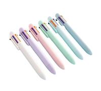 Vdaxvme 6-Color Retractable Multipen 0.5mm Ballpoint 6-Pack For School Supplies And Creative Journaling