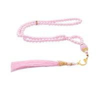Vdaxvme 6mm Mohammed Rosary Tasbih Prayer Beads 99 Beads Pearls Charm Misbaha Necklace Prayer Bead for Men Women Rosary for Men Women String