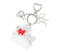 Vdaxvme Acetate Animal Keychain With Removable Heart Bowknot Alloy Charm Purse Decoration Women Girls Keychain Pendant
