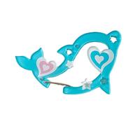 [Vdaxvme] Acrylic Carabiner Keychain for Backpacking and Outdoor Activities Decorative Function Clip for Students Creative Backpack Decoration Students, dolphin
