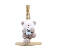 Vdaxvme Adorable Animal Key Chain, Light Slope Decoration, Perfect Presented Keyring for Birthdays, Holidays, Animal Key Ring, Light brown, One Size