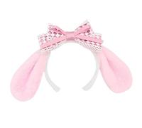 Vdaxvme Adult Kids Cute Cartoon Ears Shaped Headband Plush Hair Hoop Makeup Photoshoot Christmas Party Headpieces Hair Hoops For Women Plush Cartoon Ear Decorative Hoop Cute With Bowknot