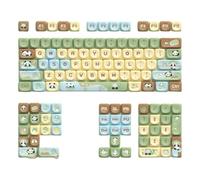 Vdaxvme Animal Keycap 120keys Heat Sublimated Keycap Set for Mechanical Keyboards Switches Keycaps Replacement