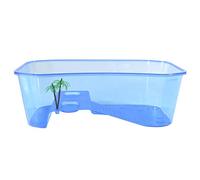 Vdaxvme Aquarium for Breeding Box with Basking Platform Habitat Tortoise Food Feeding Box for Turtle Vivari