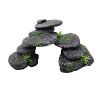 Vdaxvme Aquariums Decorations Resin RockStone Cave Fishtanks Ornament Landscapes Cave Hideouts House for Aquatic Fish Reptiles Fish Tanks Decoration Landscape Hiding House Resin Aquariums Decoration