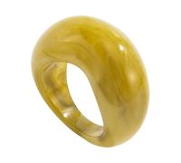 Vdaxvme Artistic Curved V Shaped Statement Rings Lightweight Resin Construction Graduated Colour Unisex Jewellery Accessories Handmade Resin Fashion Ring, As described