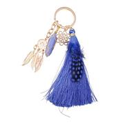 Vdaxvme Artistic Hexagonal Keychain Decorated With Soft Feathered Tassels Mystical Dream Catcher Theme Holder Gift Symbolic Keychain