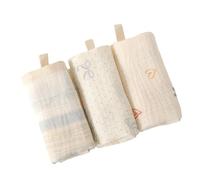 Vdaxvme Baby Bibs Square Towel 4 Layer Absorbent Washcloths Cartoon Design Newborns Bathing Essential 3-Piece Set Newborns Face Towel