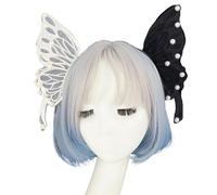 Vdaxvme Butterfly Veil Hair Accessories with Baroque Beads, Gothic Role Play Head for Gothic Fairies Costume Parties, Butterfly Flower Headpiece, Renaissances, one size, As described