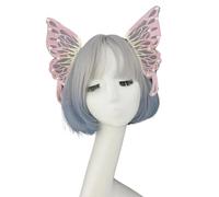 Vdaxvme Butterfly Veil Hair Accessories with Baroque Beads, Gothic Role Play Head for Gothic Fairies Costume Parties, Butterfly Flower Headpiece, Renaissances, one size, As described