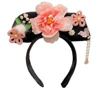 Vdaxvme Chinese Princess Hairbands Traditional Headbands Princess Headpiece Costume Chinese Princess Qitou with Flower