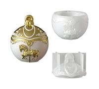 Vdaxvme Christmas Baubles Ball Silicone Molds Food Grade Silicone Cake Chocolate Molds for Making Jar Holiday Decoration Round Horse Cast